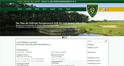 Desktop Screenshot of golfclub-herzogenaurach.de