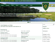Tablet Screenshot of golfclub-herzogenaurach.de